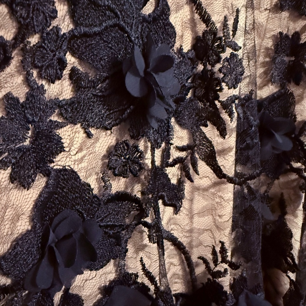 Dress the Population Black and Tan Floral Gown - Picture 6 of 8